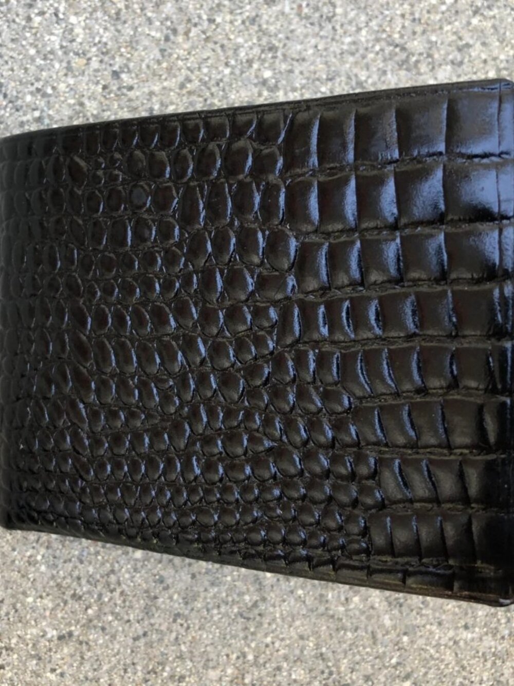 Men's Baby Gator Cowhide Leather Wallet Bifold Brand New